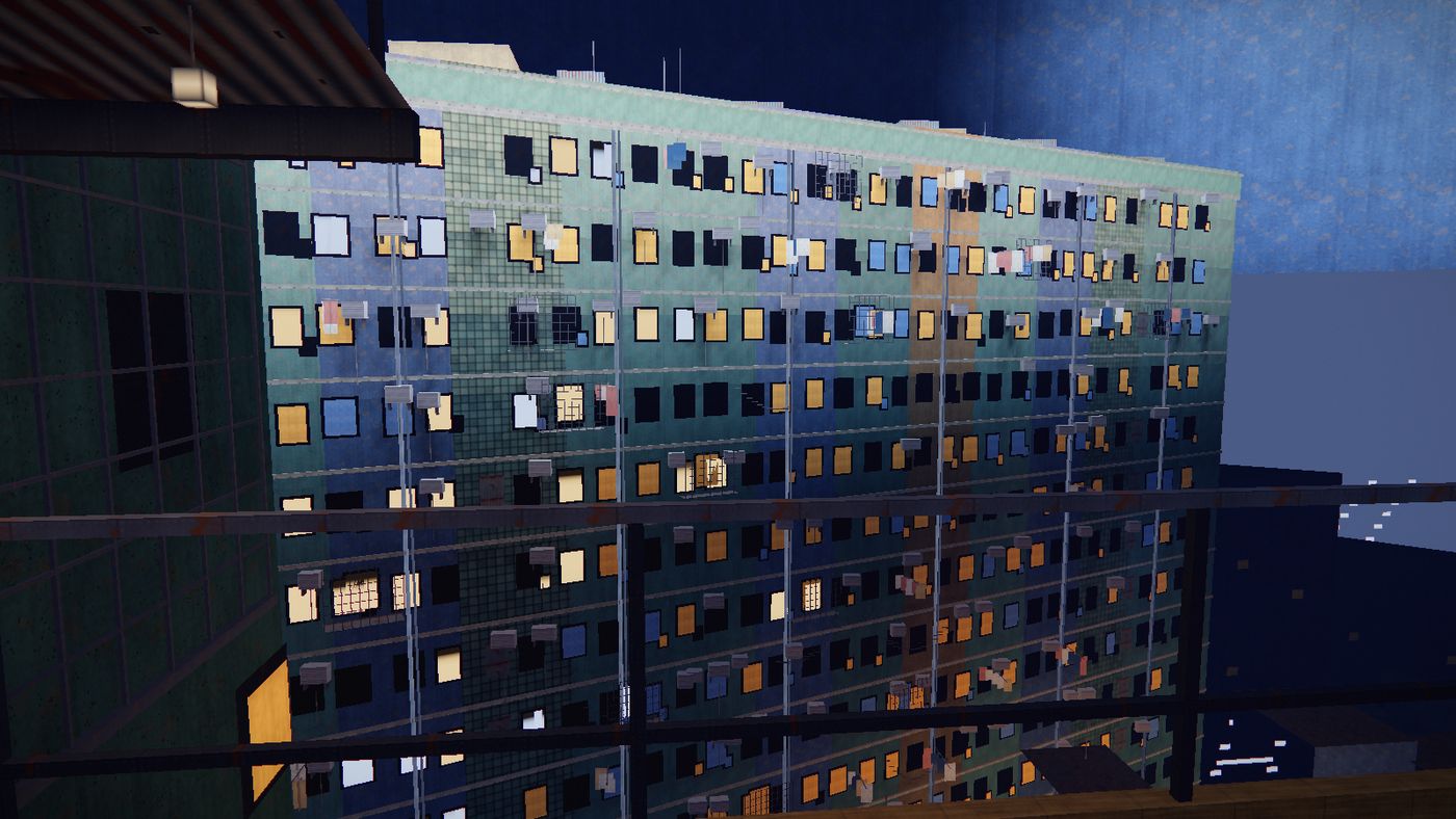 FOURTEEN STOREYS — The building stops at fourteen storeys because of the flight path, not the foundations.